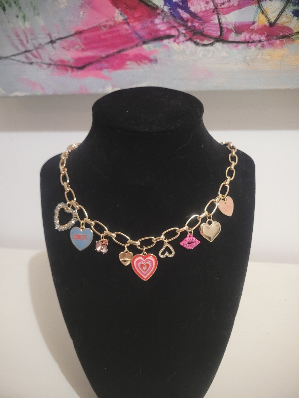 Girly Y2K Gold Toned Charm Necklace